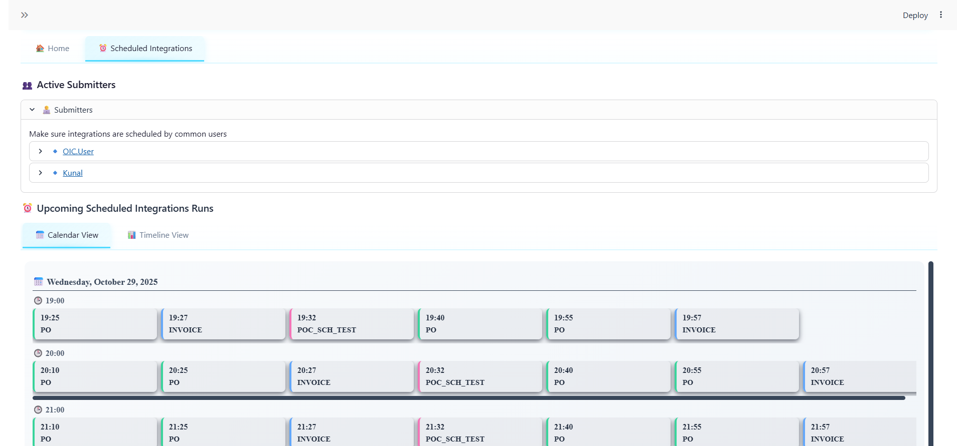 Scheduled Integrations